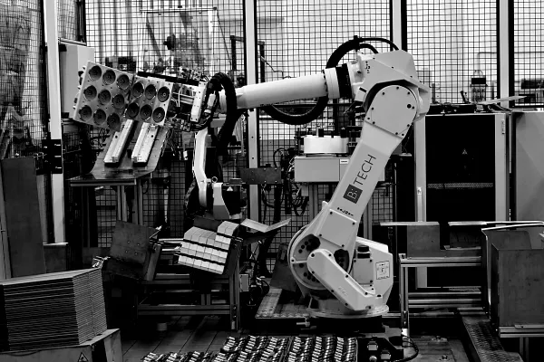 ROBOTERFALTUNG UND PALLETISIERUNG VON ETIKETTEN IN DER POLYGRAPHISCHEN INDUSTRIE